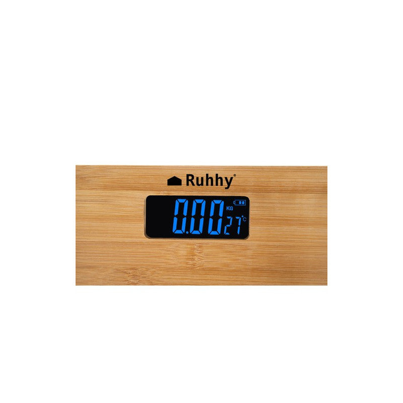 Fa burkolatú LCD fürdőszobai mérleg - Ruhhy 22522