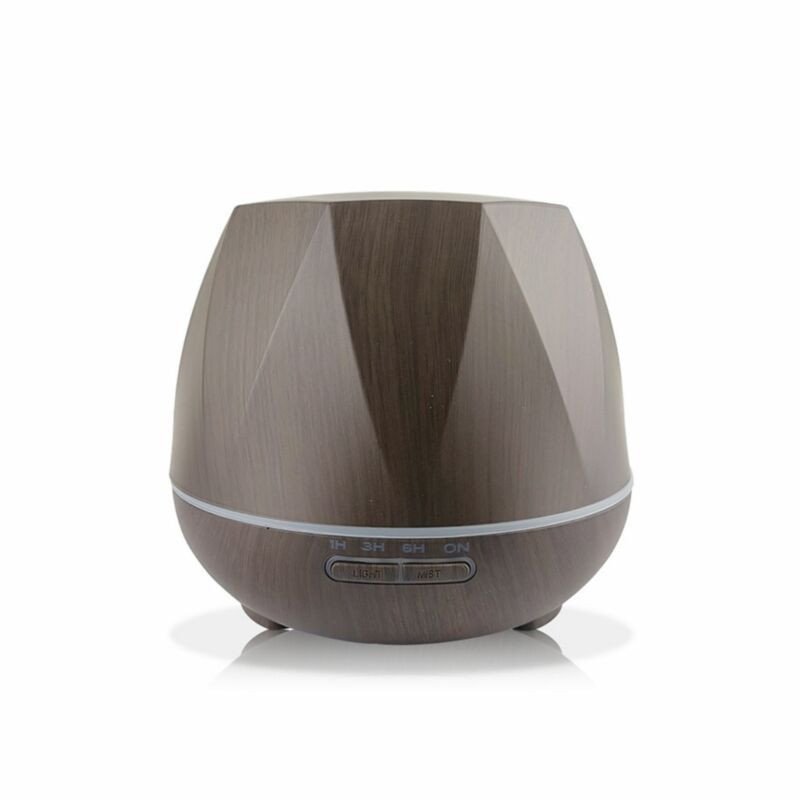 Fa hatású, hexagon alakú, távirányítós aromaterápiás diffúzor, ultrahangos párásító, illatosító, 550 ml, sb