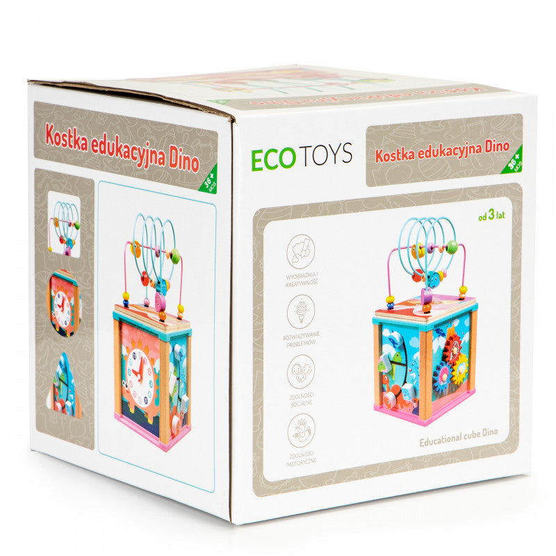 Fa oktató kocka, ECOTOYS mula szortírozó
