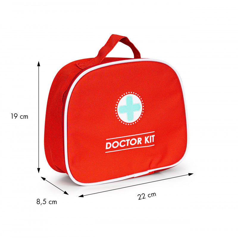 Fa orvosi szett táska + 9 db-os ECOTOYS