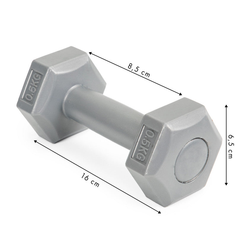 Fitnesz súlyzó szett 2x 0,5 kg súlyokkal
