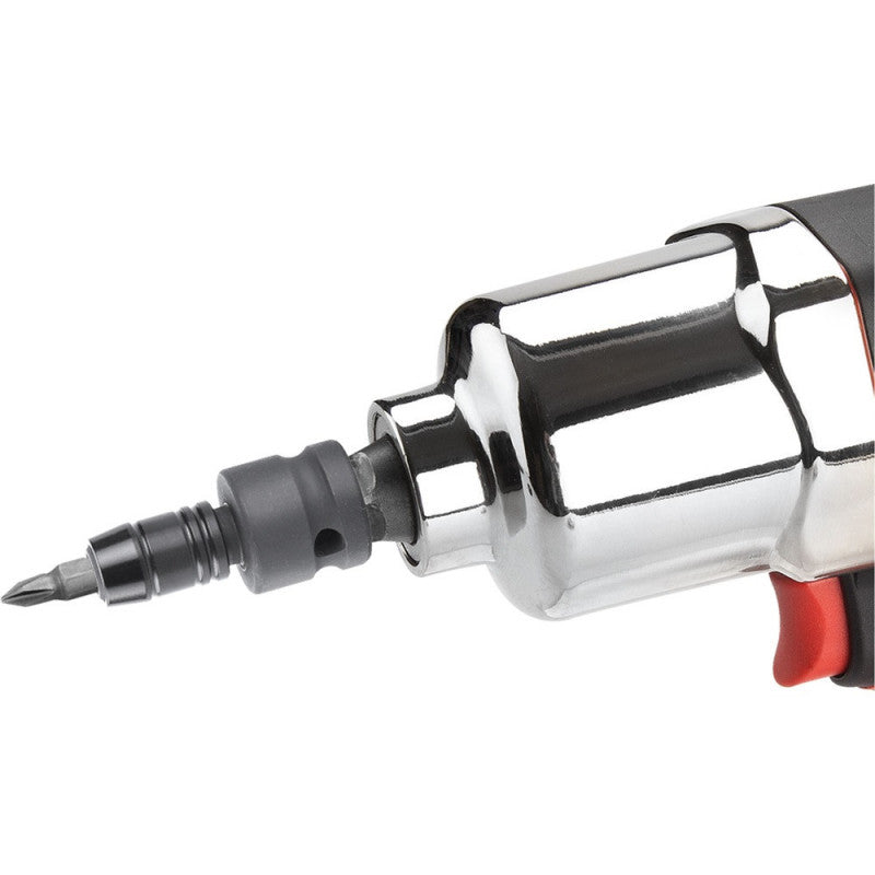 FORTUM adapter, impakt 1/4" BIT-ek gépi befogásához, 1/2" gépi befogás, gyorskioldóval, CrMoV, hossz: 49 mm