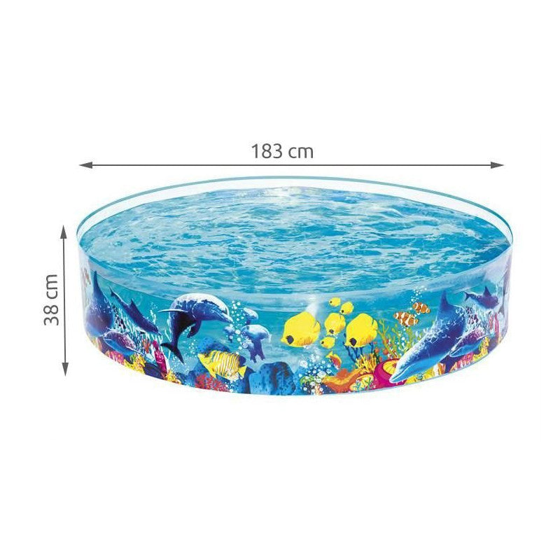 Gyermek medence kiegészítő 183x38cm BESTWAY 55030, strand játék, kerti medence, gyerek pancsoló