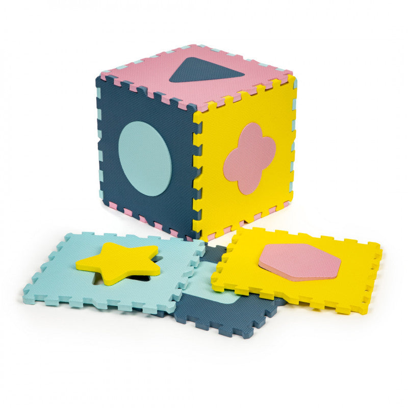 Habos szőnyeg kerítéssel, puzzle száraz medence 37 darabos Ecotoys