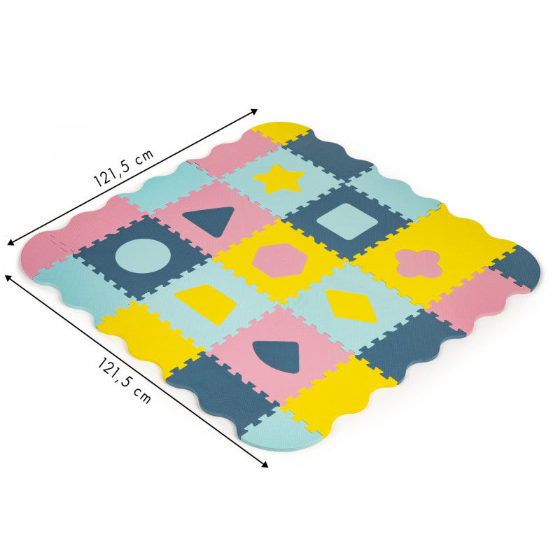 Habos szőnyeg kerítéssel, puzzle száraz medence 37 darabos Ecotoys