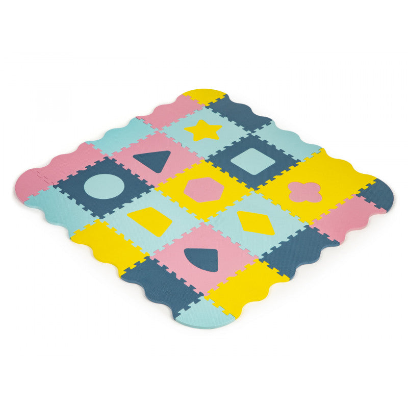 Habos szőnyeg kerítéssel, puzzle száraz medence 37 darabos Ecotoys