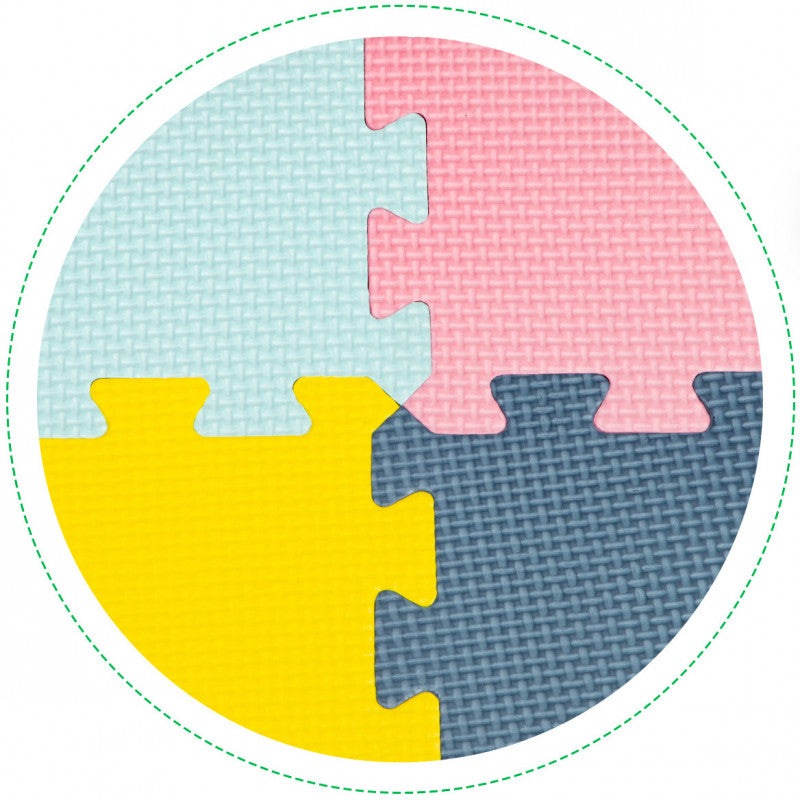 Habos szőnyeg kerítéssel, puzzle száraz medence 37 darabos Ecotoys