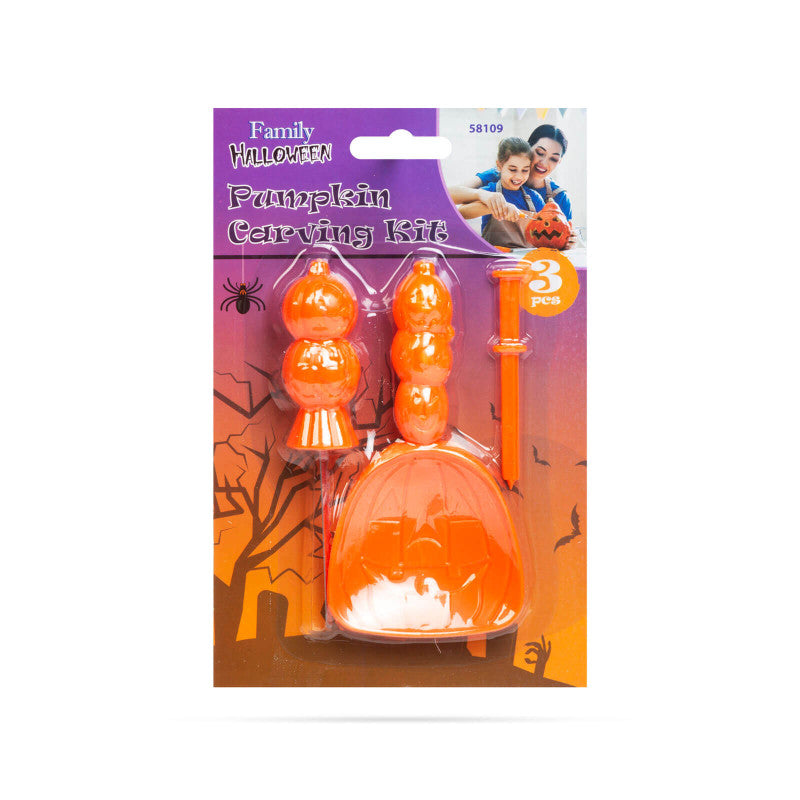 Halloween-i tökfaragó készlet (3 részes)