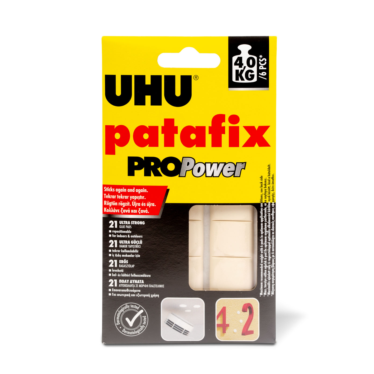UHU UHU Patafix PROPower - fehér gyurmaragasztó - 21 db / csomag