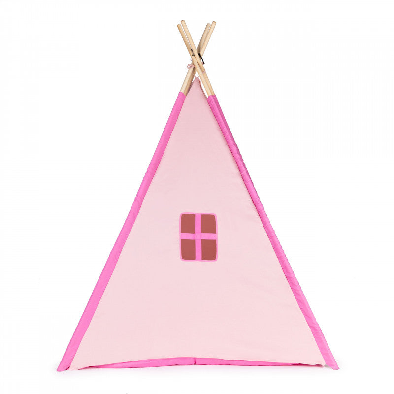 Indián tipi sátor, rózsaszín wigwam gyerekeknek, játéksátor - outdoor, beltéri, gyermek játék, táborozás