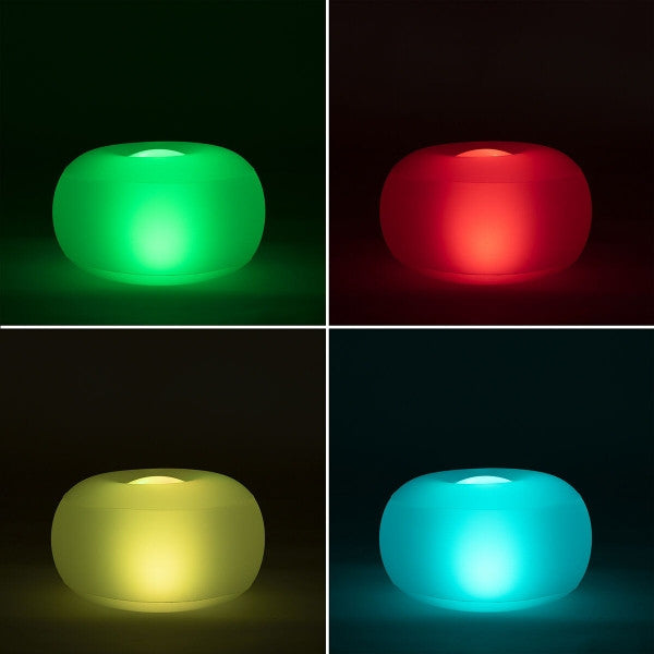 InnovaGoods - Felfújható puff LED-del és távirányítóval