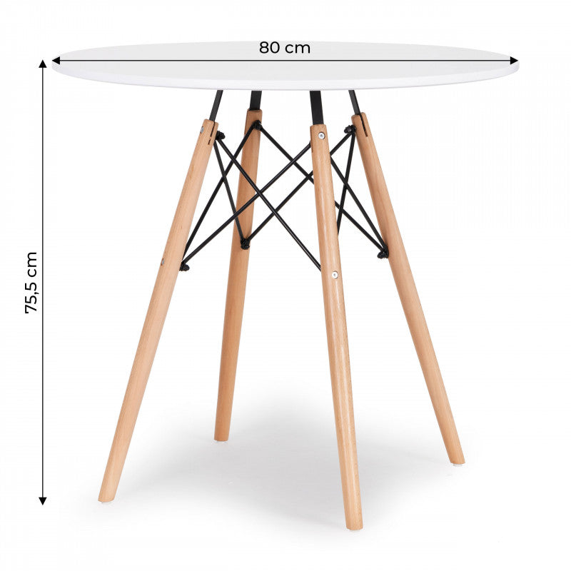 Modern étkezőasztal 80cm - konyhaasztal, étkezőszoba asztal, design asztal, bútor, lakberendezés