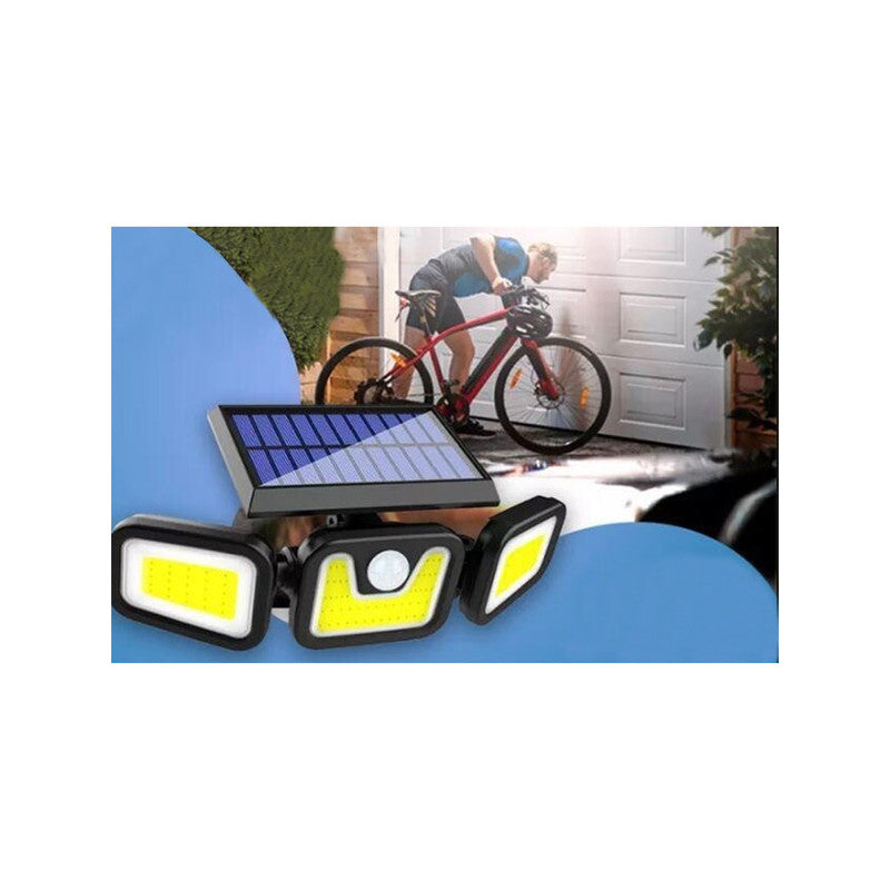 Napenergiás lámpa 100 COB LED-del és alkonyat érzékelővel