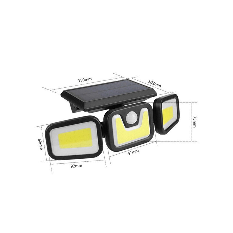 Napenergiás lámpa 100 COB LED-del és alkonyat érzékelővel