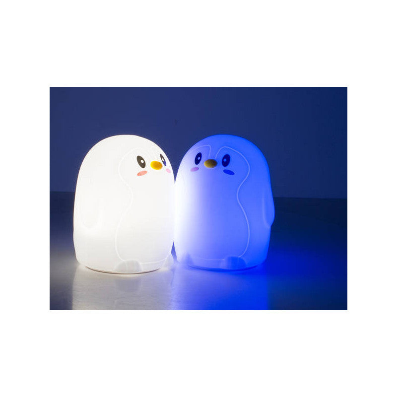 RGB távirányítós LED pingvin éjjeli lámpa gyerekeknek USB csatlakozással