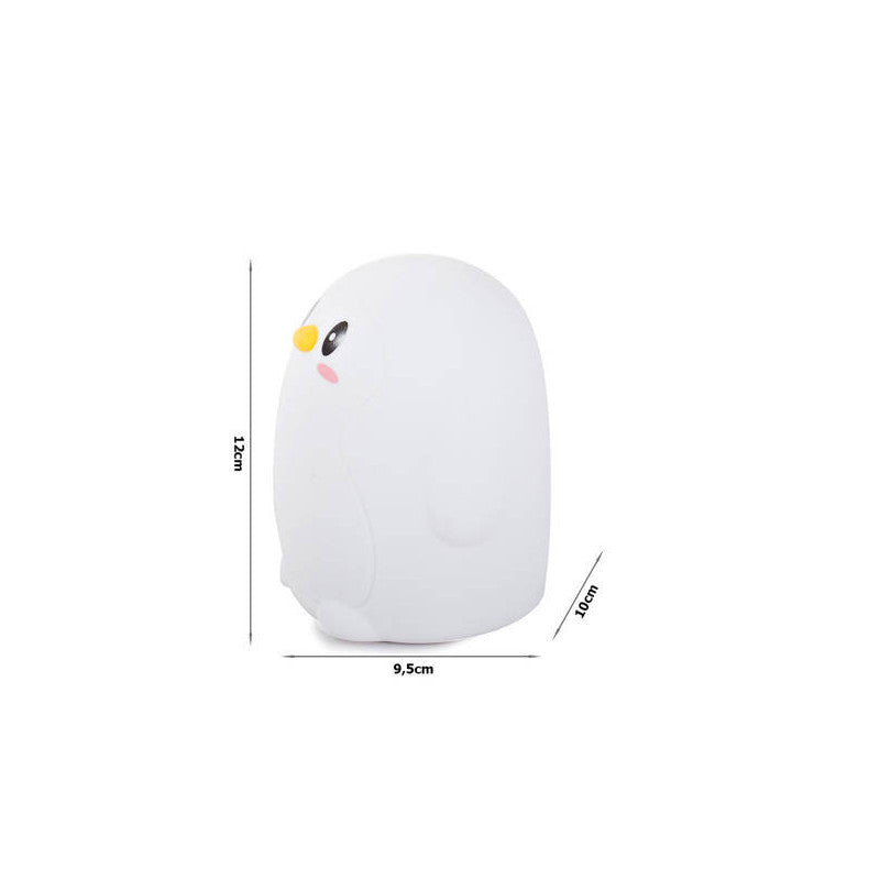 RGB távirányítós LED pingvin éjjeli lámpa gyerekeknek USB csatlakozással