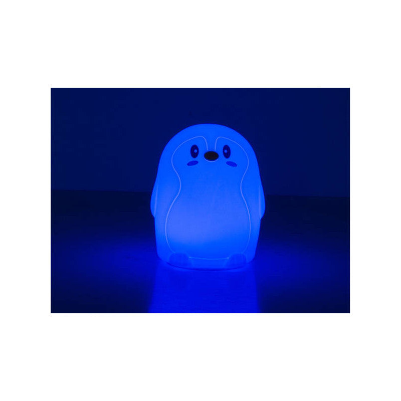 RGB távirányítós LED pingvin éjjeli lámpa gyerekeknek USB csatlakozással