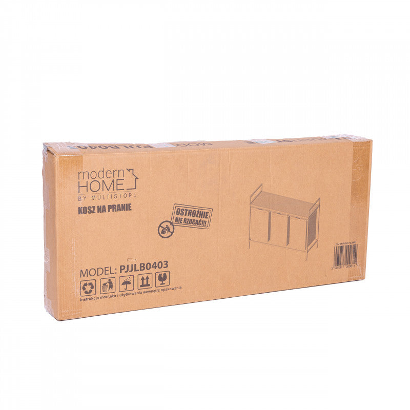 Ruhaválogató kosár, 3 kosár, acél polc, loft szerkezet