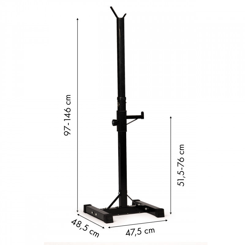 Súlyzótartó állványok, 2 db, padtámogatással 300 kg-ig