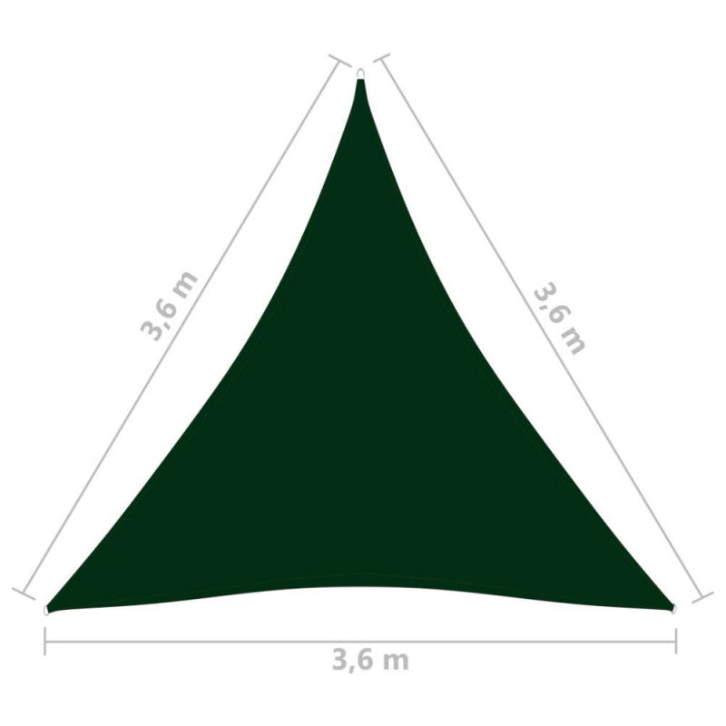 SunGlide háromszög napvitorla (VEGYES,VÉLETLENSZERŰ SZÍN!!) 3,6m x 3,6m x3,6m