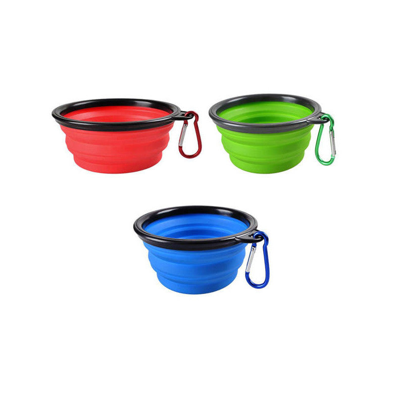 Összehajtható szilikon tál kutya utazáshoz 0,4 l