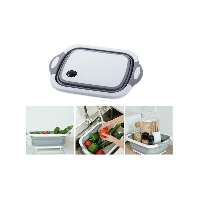 Szilikon összecsukható tál lecsöpögtetővel mosogatóhoz