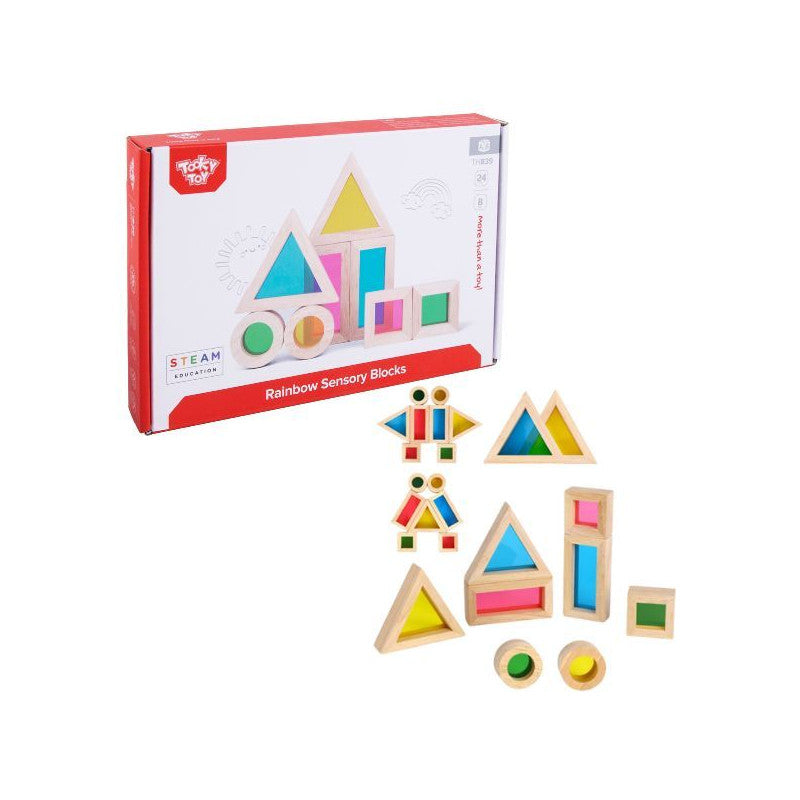 Tooky Toy: Szivárvány szenzoros építőjáték