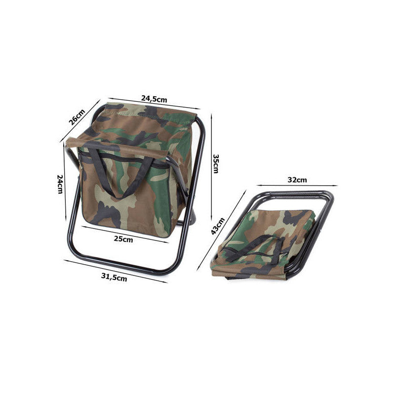 Turista horgász szék zsákkal - barna