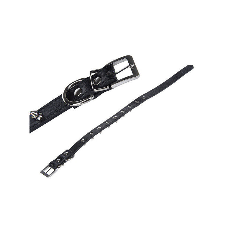 Tüskés kutya nyakörv állítható műbőrből - Kutyaharapás elleni nyakörv - Kutya kiegészítő - Kutya divat - Kutya tartozék