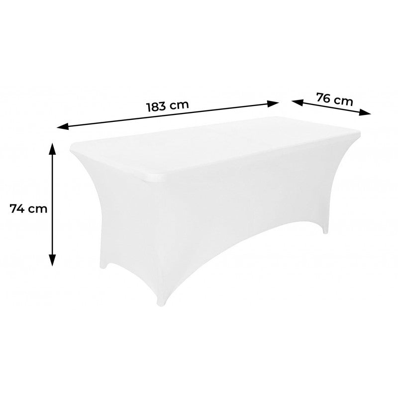 Univerzális asztalterítő fekete színben 180 cm hosszú asztalra, rugalmas anyagból