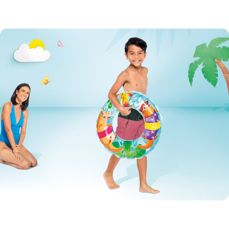 Úszógumi gyerekeknek 61 cm, INTEX 59242 - felfújható medencés gyűrű, strandjáték, gyermek medence