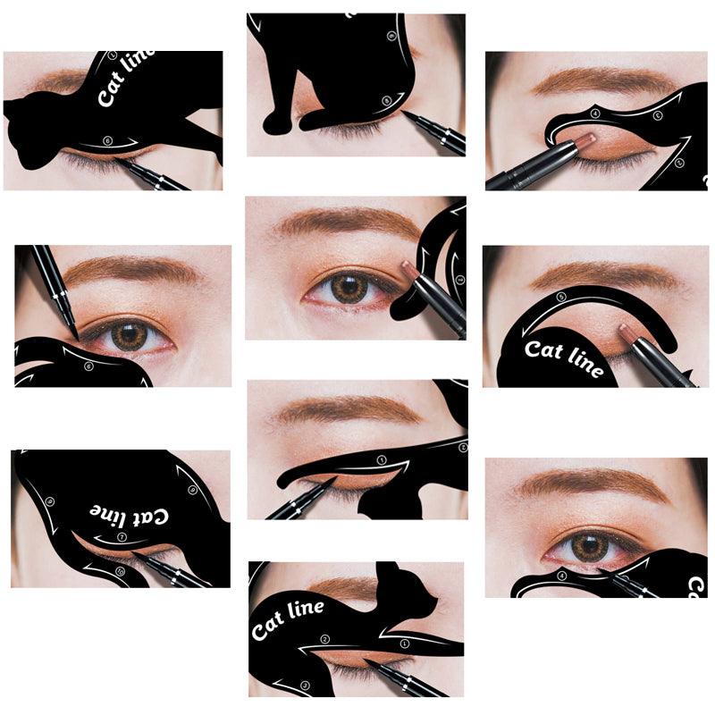 Cicaszem Sablon ,Szemhéj és tusvonal sablon (2db)