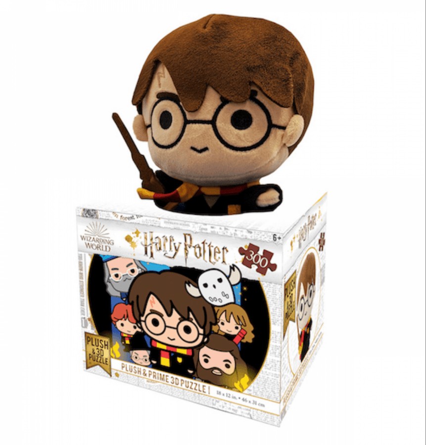Harry Potter 3D puzzle plüss játékkal, 300 darabos