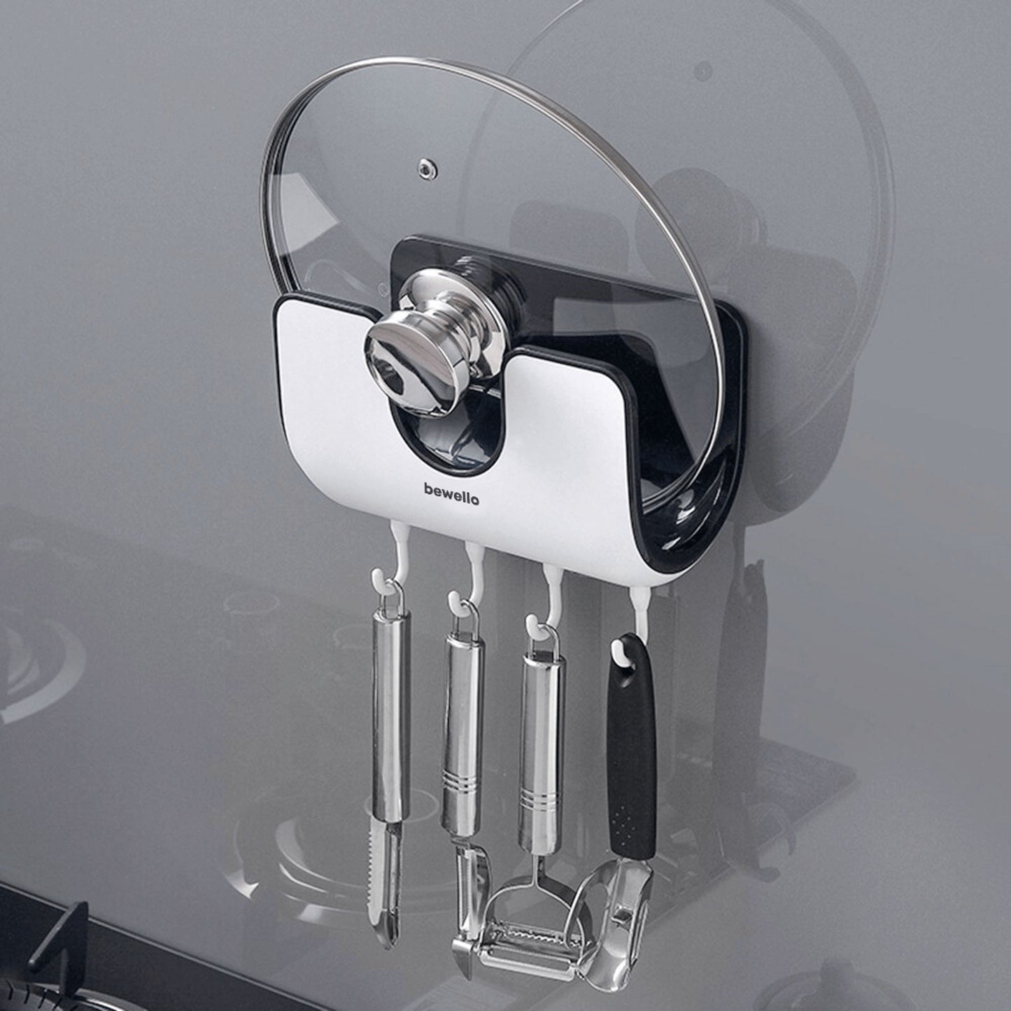 Multifunkciós tároló 4 akasztóval