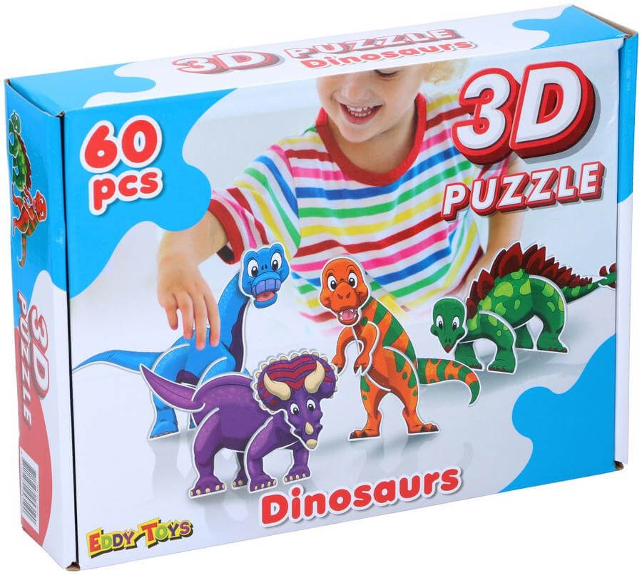 Puzzle 3D dinoszaurusz (60 részes, 28 x 21 x 6 cm)