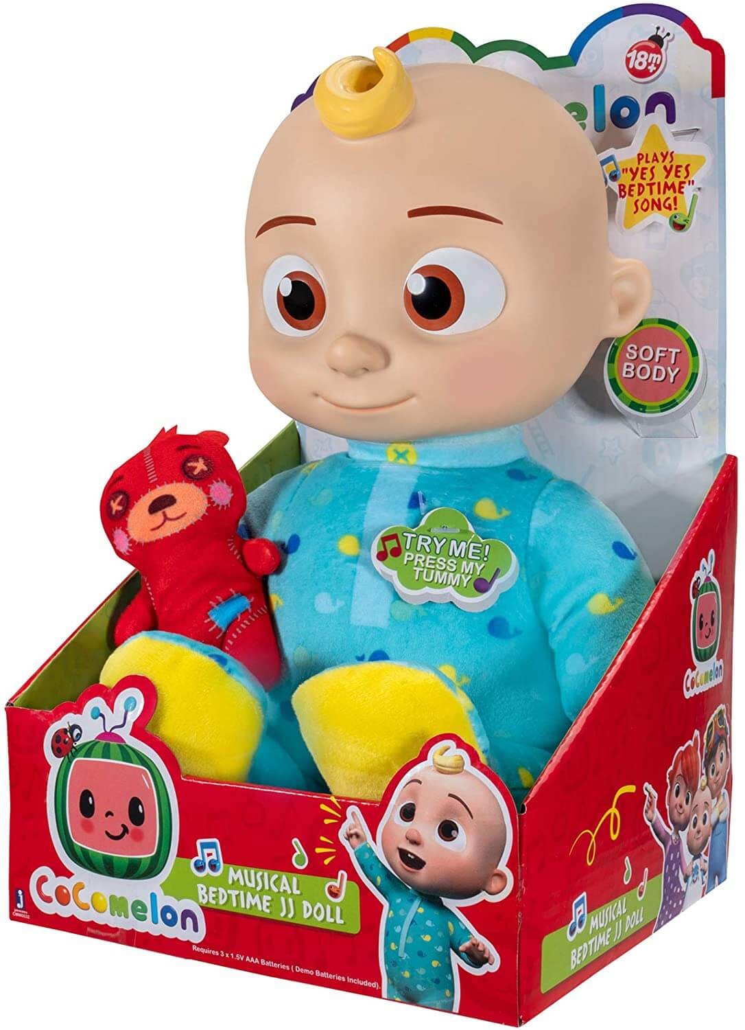 CoComelon Roto zenélő JJ plüss baba - 30 cm