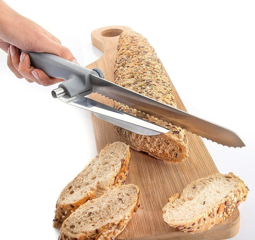 Kenyérszeletelő kés állítható vágásvezetővel (InnovaGoods)