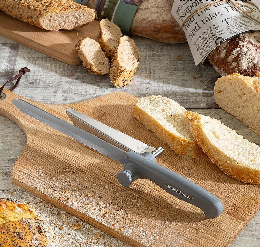 Kenyérszeletelő kés állítható vágásvezetővel (InnovaGoods)