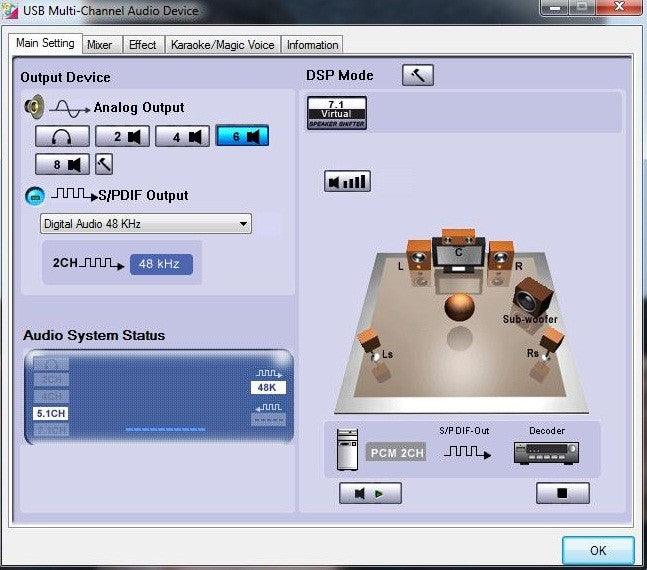 USB 5.1 hangkártya külső hangkártya