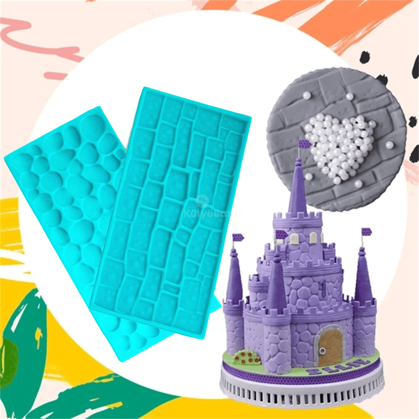 3D torta díszítő forma készlet