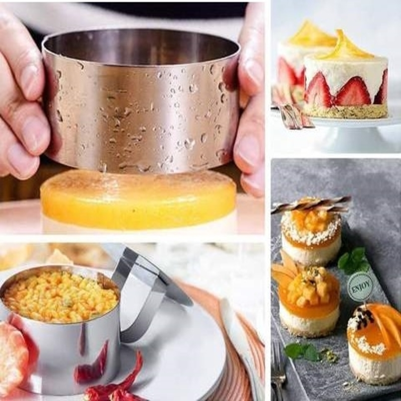 Rozsdamentes acél köralakú sütemény (Mousse) forma