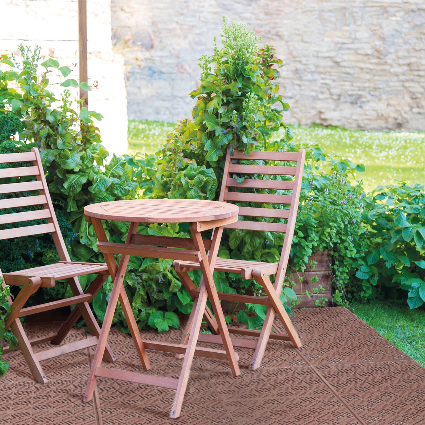 Műanyag kerti járólap - terrakotta 1m² a csomagban