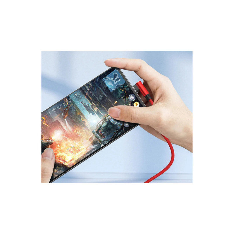 1 méteres USB-C típusú szögletes töltő QC kábel telefonhoz