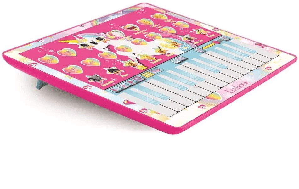 Unikornis zenélő billentyűk tablet