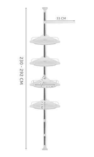 Állítható fürdőszoba sarokpolc (teleszkópos állvány)