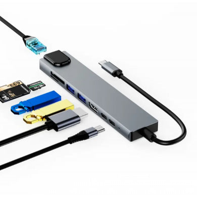 8 az 1-ben C típusú USB Hub 3.0