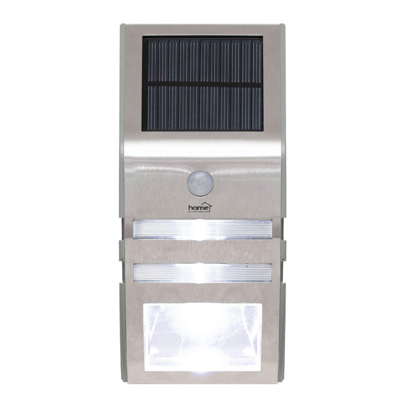 Home FLP30SOLAR napelemes LED lámpa, 30 lm, PIR mozgásérzékelő, 3-5m, 2 db hidegfehér SMD LED, energiatakarékos, fém + műanyag, 