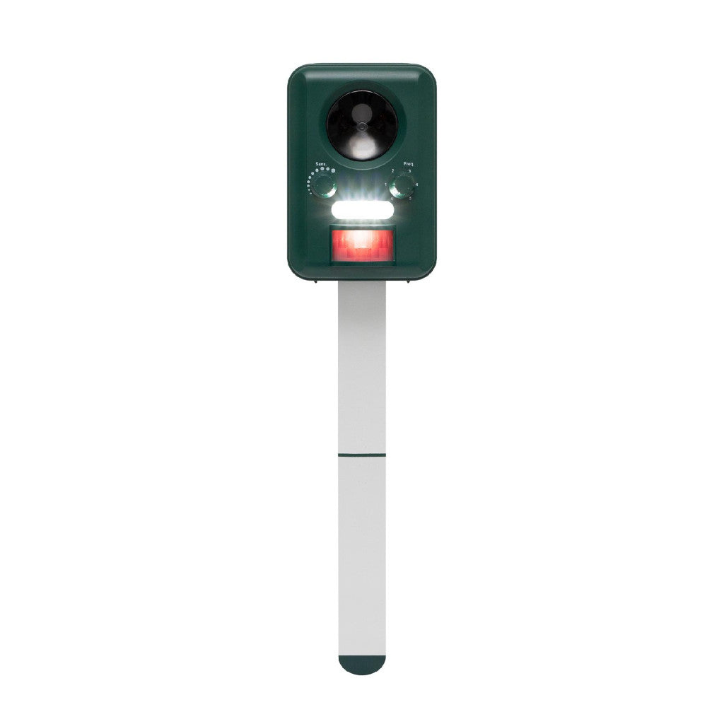 Home AR02 állatriasztó karó, napelemes, 13.5 - 23.5 kHz, PIR mozgásérzékelő 5 - 8 m távolság, USB töltőkábel