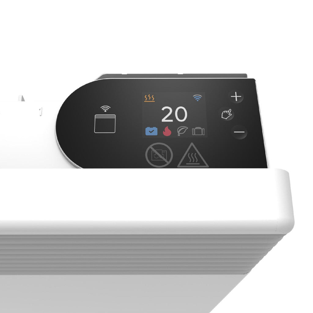 Noirot E179117 Spot WIFI 2000 BL konvektor fűtőtest, 2000 W, alumínium fűtőelem, falra szerelhető vagy szabadon álló, napi és heti programozás, applikációval vezérelhető