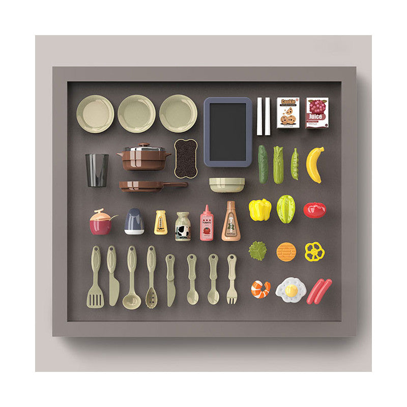 Gyermek konyha hangok LED gőzgenerátor 42 kiegészítővel